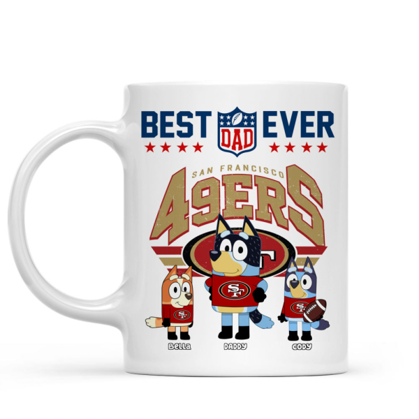 Blue Dog Family NFL Style - Personalized Mug - Gifts For American Football Lover | TM16.Ver1 HN02