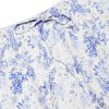 Blue Floral Print Midi Skirt
