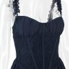 Blue Frill Layered Mini Dress