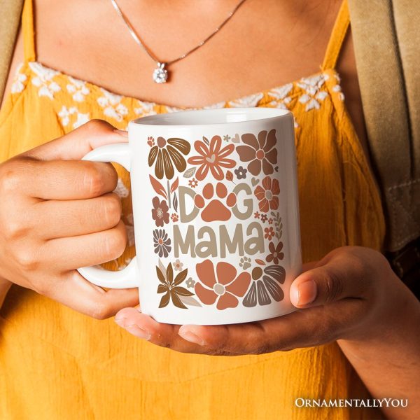 Boho Dog Mama Mug, Stylish Pet Lover Gift For Moms