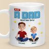 Bonded by Love, Not Just Blood - Family Personalized Custom Mug - Father's Day, Gift For Dad