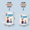Bonded by Love, Not Just Blood - Family Personalized Custom Mug - Father's Day, Gift For Dad