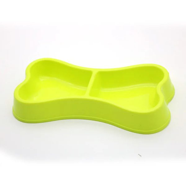 Bone-Shaped Double Dog Feeder Bowl