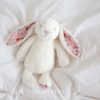 Bonnie Rabbit Plush Toy Soft Bunny with Floral Ears for Kids and Home Decor