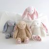 Bonnie Rabbit Plush Toy Soft Bunny with Floral Ears for Kids and Home Decor