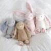 Bonnie Rabbit Plush Toy Soft Bunny with Floral Ears for Kids and Home Decor