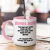 Bonus Mom Funny Coffee Mug, Gift for Stepmom from Stepdaughter Stepson Birthday Mother's Day Christmas Gift
