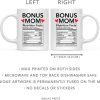 Bonus Mom Nutritional Facts Coffee Mug Funny Stepmom Gift from Stepdaughter Stepson Birthday Mother's Day Gift