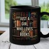 Books Are The Windows To My Soul - Personalized Custom Black Mug - Gift For Book Lovers