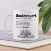 Booktrovert Definition Gift For Book Lover, Bookworm Personalized Mug