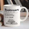 Booktrovert Definition Gift For Book Lover, Bookworm Personalized Mug