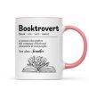Booktrovert Definition Gift For Book Lover, Bookworm Personalized Mug