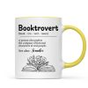 Booktrovert Definition Gift For Book Lover, Bookworm Personalized Mug