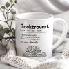 Booktrovert Definition Gift For Book Lover, Bookworm Personalized Mug