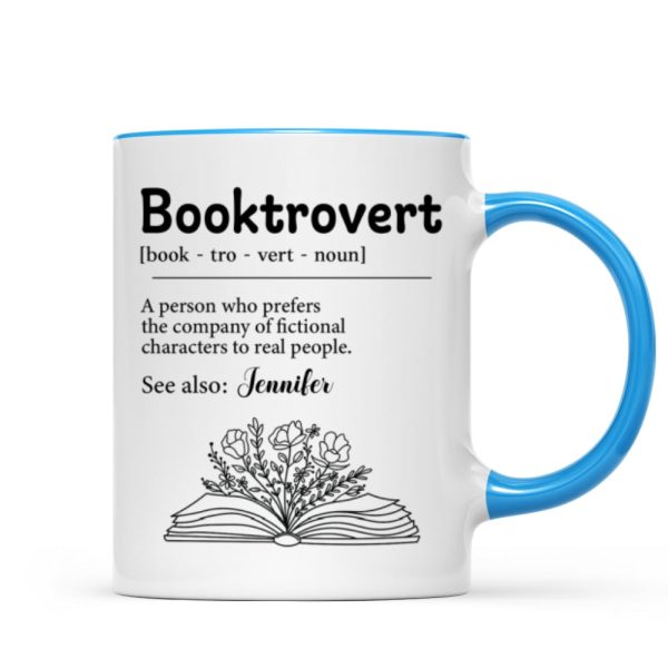 Booktrovert Definition Gift For Book Lover, Bookworm Personalized Mug