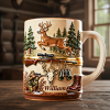 Born To Hunt - Personalized White Edge-to-Edge Mug - Gift For Hunting Lovers NL122
