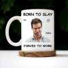 Born To Slay Forced To Work Office Humor Mug - Personalized Custom Coffee Mug - COL032_MG