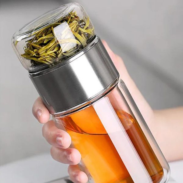 Borosilicate Tea Infuser Bottle