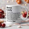 Boss Lady: A Woman of Strength and Vision Personalized Mug, Poster, Keychain, Pillow, Plaque & Sign, Inspirational Gift for Her