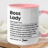 Boss Lady: A Woman of Strength and Vision Personalized Mug, Poster, Keychain, Pillow, Plaque & Sign, Inspirational Gift for Her