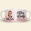 Boss Lady Knows More Than She Says Personalized Boss Lady Mug