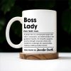Boss Lady Remarkable Leader Coffee Mug - Personalized Custom Coffee Mug - COL045_MG