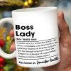 Boss Lady Remarkable Leader Coffee Mug - Personalized Custom Coffee Mug - COL045_MG