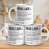 Boss Lady Vibes Only - Friend Personalized Custom Mug - Christmas Gift For Best Friends, Sisters, Family Members, Coworkers