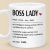 Boss Lady Vibes Only - Friend Personalized Custom Mug - Christmas Gift For Best Friends, Sisters, Family Members, Coworkers