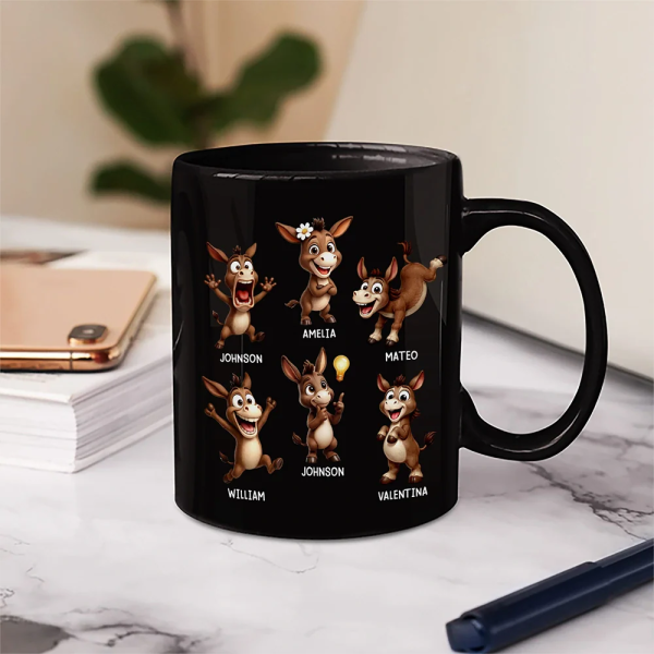 Boss' Little Trouble 3D Effect Funny Donkey - Personalized Mug