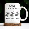 Boss' Pain In The Asses Featuring Playful Donkeys - Personalized Custom Coffee Mug - COL107_MG