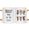 Boss Pain in the Asses, Funny Donkey Office Decoration - Personalized Mug - Custom Employee Gift Exchange, White Elephant Gift