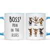 Boss Pain in the Asses, Funny Donkey Office Decoration - Personalized Mug - Custom Employee Gift Exchange, White Elephant Gift