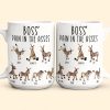 Boss' Pain in the Asses White Ceramic Mug, Personalized Office Humor Gift for Coworkers and Morning Coffee Smiles