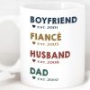 Boyfriend, Fiance, Husband, Dad Mug, Pregnancy Announcement, Pregnancy Reveal First Time Dad Gift, Husband to Daddy, Custom New Daddy Gift C296