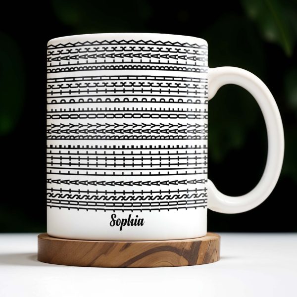 Brave Musical Notes Design - Personalized Custom Coffee Mug - HALW066_MG