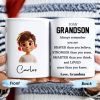Braver, Stronger, Smarter and Loved Grandson Mug - Personalized Custom Coffee Mug - GSN022_MG