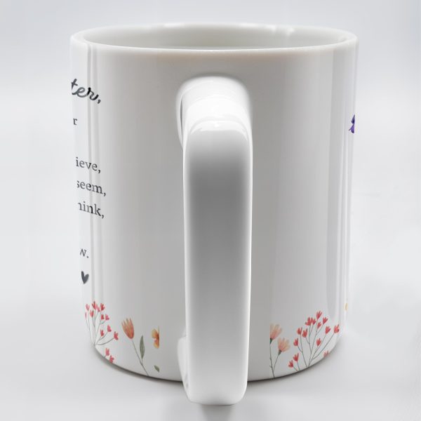 Braver Stronger Smarter Loved Floral Granddaughter Mug - Personalized Custom Coffee Mug - GDT002_MG