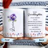 Braver Stronger Smarter Loved Floral Granddaughter Mug - Personalized Custom Coffee Mug - GDT002_MG