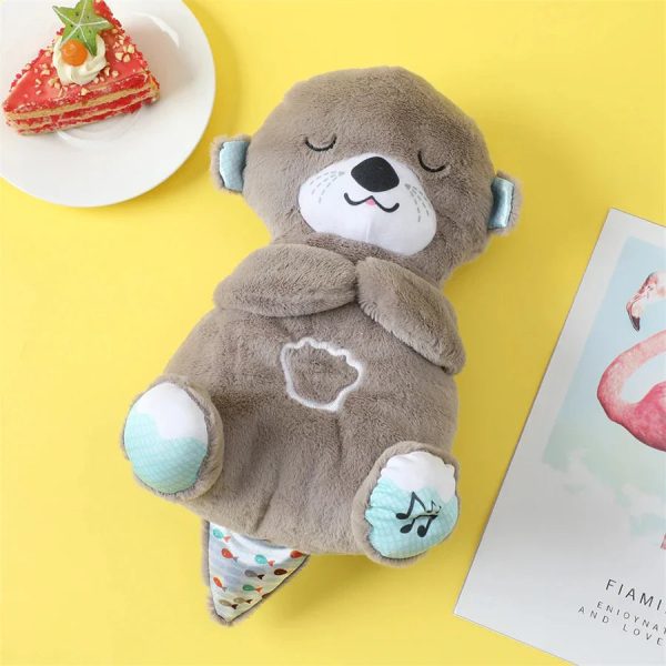 Breathing Bear Soothing Plush Toy with Music & Light for Baby Sleep