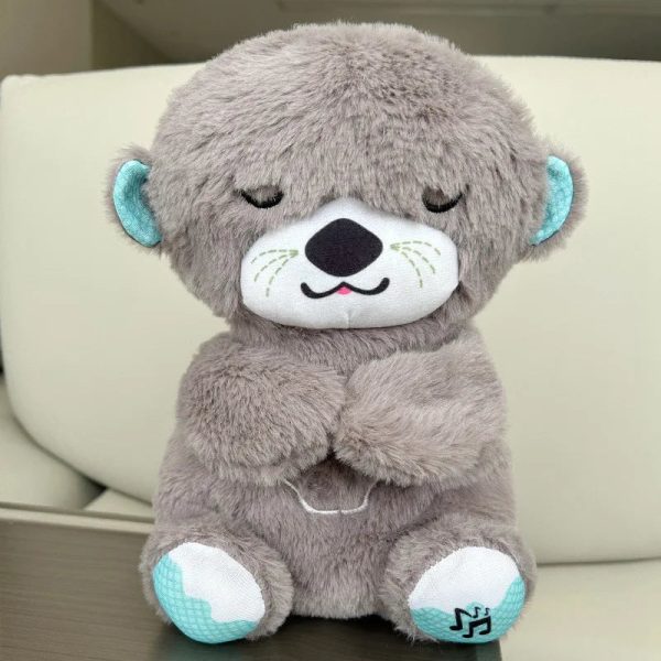 Breathing Bear Soothing Plush Toy with Music & Light for Kids