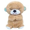 Breathing Bear Soothing Plush Toy with Music & Light for Kids