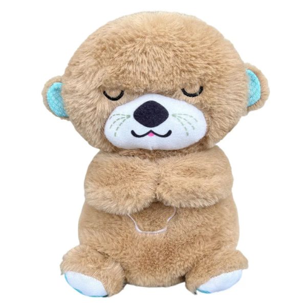 Breathing Bear Soothing Plush Toy with Music & Light for Kids