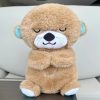 Breathing Bear Soothing Plush Toy with Music & Light for Kids