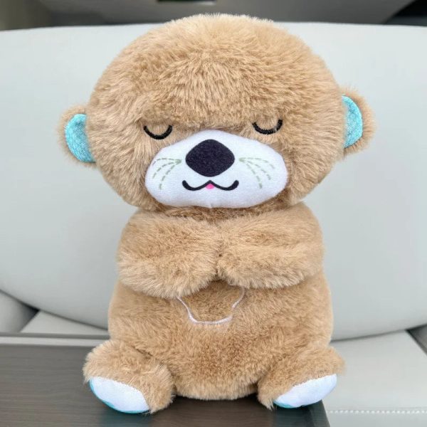 Breathing Bear Soothing Plush Toy with Music & Light for Kids
