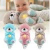 Breathing Bear Soothing Plush Toy with Music & Light for Kids