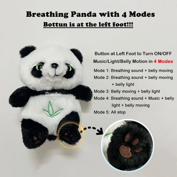 Breathing Fox Bear Plush: Soothing Musical Doll for Baby's Comfort