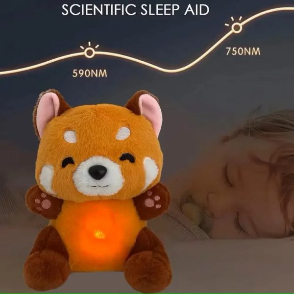 Breathing Fox Bear Plush: Soothing Musical Doll for Baby's Comfort