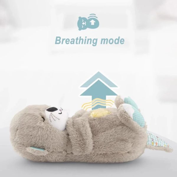 Breathing Otter Plush Toy: Soothe Baby with Lights & Sounds