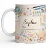 Bring Creativity Into Every Sip With Paint Tubes And Scissors Design - Personalized Custom Coffee Mug - HOB037_MG